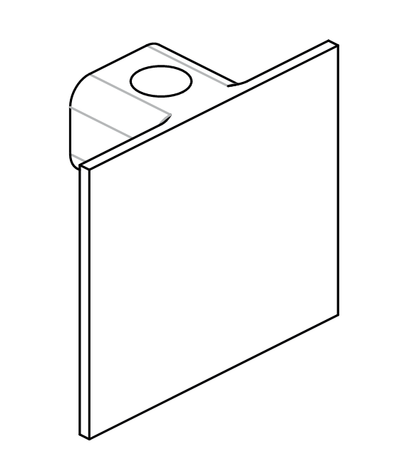 GU-ITALIA -  Tappo HS 934 - 937 deviatore d'acqua per guida superiore - col. NERO - note P741 - P1786 PER SCHEMA D