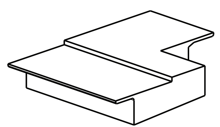 GU-ITALIA -  Tampone HS 934 - 937 termico superiore per guida - col. NERO - note PER SCHEMA D - dimensioni P 1633 - 2