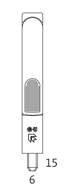 GU-ITALIA -  Catenaccio UNI-JET a leva superiore o inferiore - col. ARGENTO - lunghezza 18 X 8