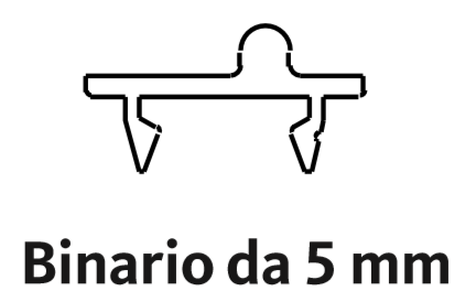 GU-ITALIA -  Binario HS 934 - 937 per soglia di scorrimento guida inferiore - col. ARGENTO - lunghezza 6700 - altezza 5