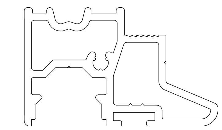 GU-ITALIA -  Profilo HS 934 - 937 di chiusura per nodo centrale - col. NERO - lunghezza 2500 - lb 0 - 2500