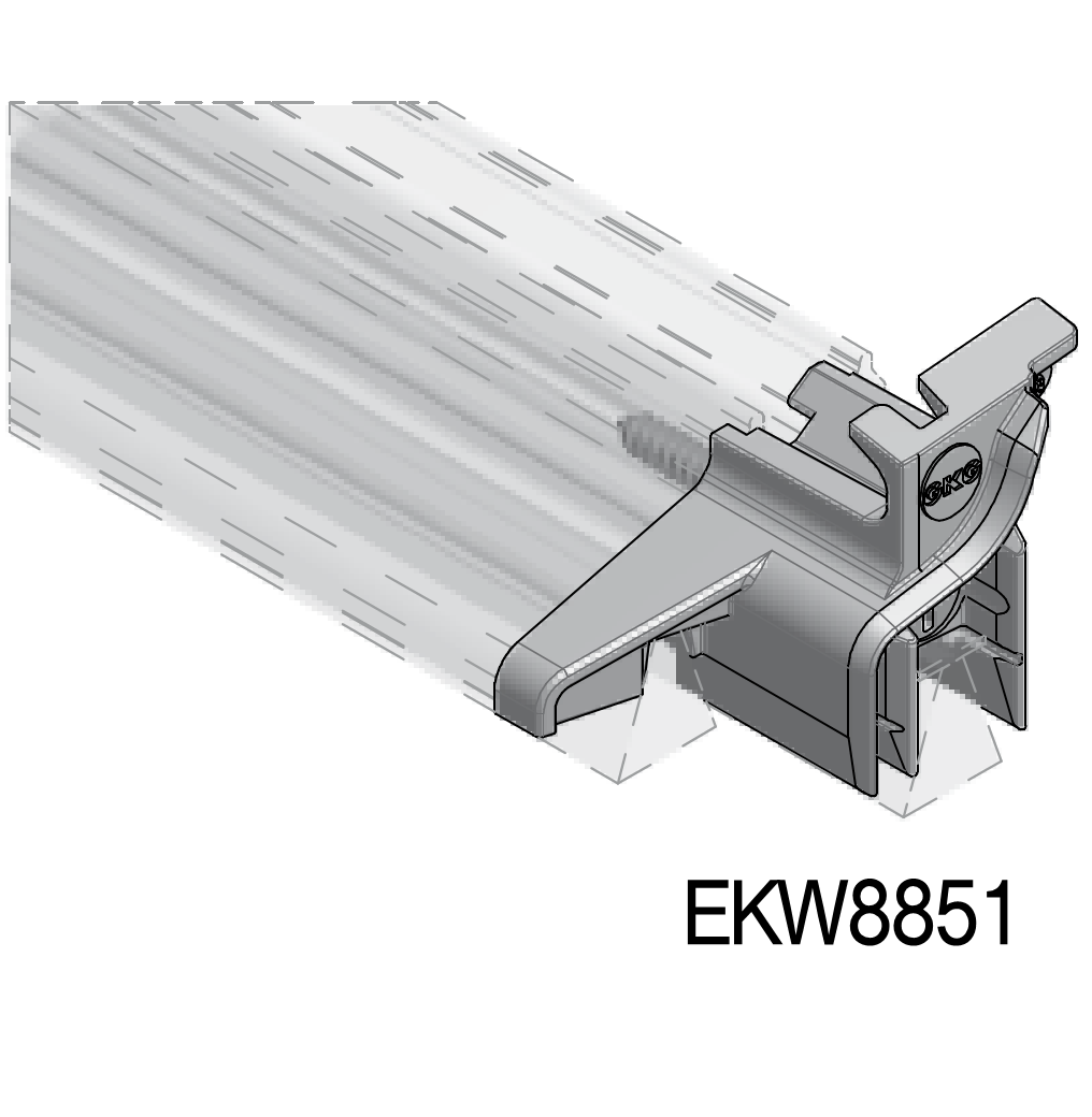 GKG -  Tappo EKW terminale per serramenti in pvc per gocciolatoio
