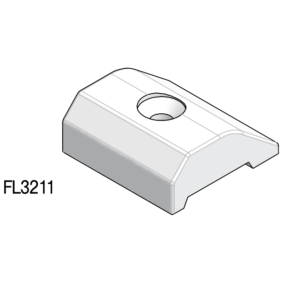 GKG -  Giunto FL meccanico per montanti e traversi - b mm 28 - spessore 11,5