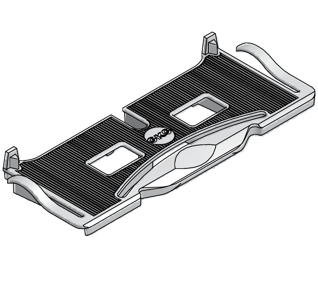 GKG -  Ponte Vetro GF con attacco a clip - mat. POLIPROPILENE - note REHAU - KOMMERLING