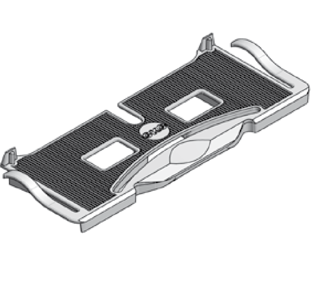 GKG -  Ponte Vetro GF con attacco a clip - mat. POLIPROPILENE - note ALU 4 - 5 - 6000