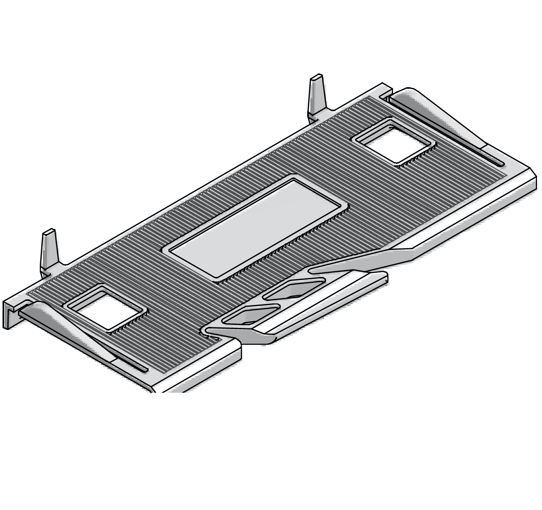 GKG -  Ponte Vetro GF con attacco a clip - mat. POLIPROPILENE - note GEALAN S7 - S8