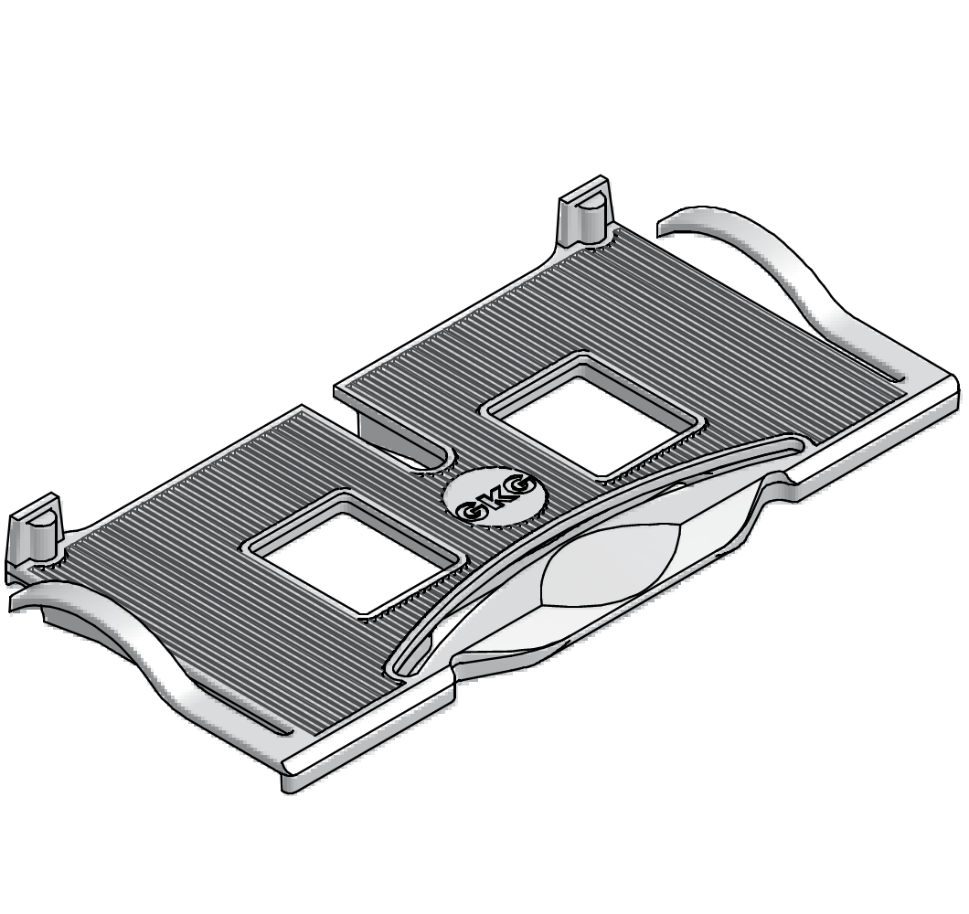 GKG -  Ponte Vetro GF con attacco a clip - mat. POLIPROPILENE - note REHAU