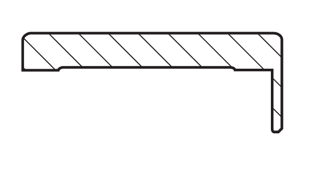 VIEMME PORTE - Asta Coprifilo GREZZO telescopico grezzo in multistrato - col. TANGANICA GREZZO -  lun. 2250 - largh. 70 - lun. aletta 18 + 15