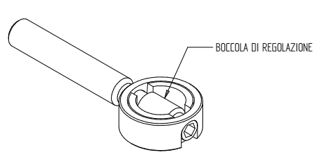 Giunto TIRANTE meccanico per raddrizza ante con vite - dimensioni M8XD28