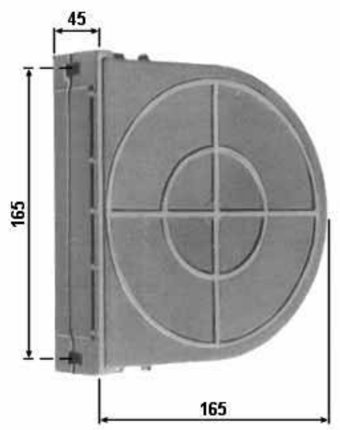 Cassetta STAFER porta avvolgitore per tapperella - mat. PVC - dimensioni MT 6 / 165