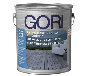 GORI -  Impregnante GORI 35 curativo e preventivo a base d'acqua per tutti i tipi di legno all'esterno - col. INCOLORE - TRASPARENTE - q.ta 5 L