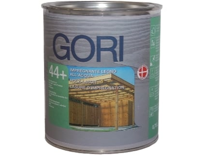 GORI -  Impregnante GORI 44 con biocidi a base acqua per tutti i tipi di legno all'esterno - col. BIANCO - q.ta 5 L