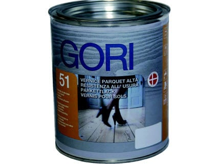 GORI -  Finitura GORI 51 coprente a base d'acqua per tutti i tipi di legno per parquet all'interno - col. INCOLORE - TRASPARENTE - q.ta 0,75 L