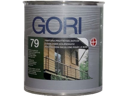 GORI -  Finitura GORI 79 trasparente base acqua per tutti i tipi di legno per esterni - col. INCOLORE - TRASPARENTE - q.ta 0,75 L