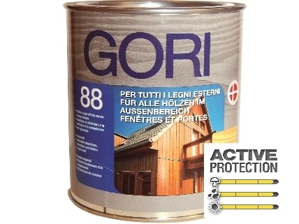 GORI -  Finitura GORI 88 coprente a base d'acqua per tutti i tipi di legno per esterni - col. INCOLORE - TRASPARENTE - q.ta 2,5 L