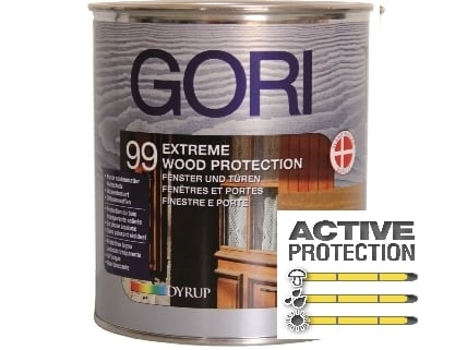 GORI -  Finitura GORI 99 EXTREME coprente a base d'acqua per tutti i tipi di legno per esterni - col. TEAK BIRMANO 7804 - q.ta 0,75 L