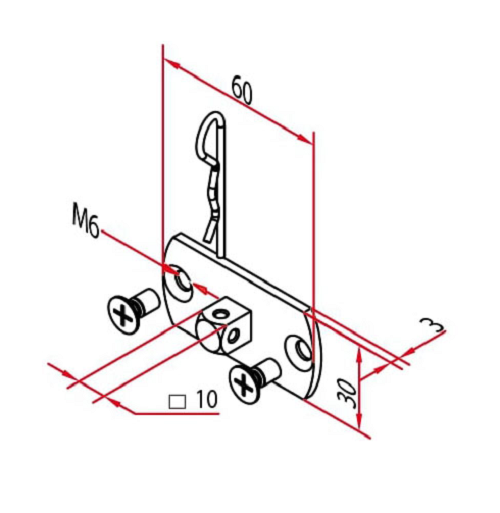 Supporto ADATTATORI ad avvitare perno quadro per avvolgibile - dimensioni 10X10 - note VITE M6