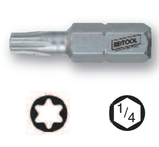 REIT -  Inserto ART. 325 torx attacco esagonale 1/4 - misura/forma 10 X 25 - note T10 - info PER TORX DREHMAX