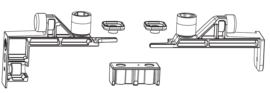 MAICO -  Kit RAIL-SYSTEMS accessori per binario guida superiore - col. NERO - note COMPLANARE