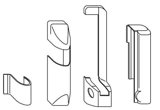 MAICO - Kit Copertura MULTI-MATIC ad applicare supporto forbice - col. BIANCO - note AD INCASSO LEGNO -DX