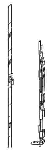 MAICO -  Catenaccio MULTI-MATIC a leva euronut - col. ARGENTO - gruppo / dimensioni 02 - lbb/hbb 900 - 1500 - altezza maniglia VARIABILE