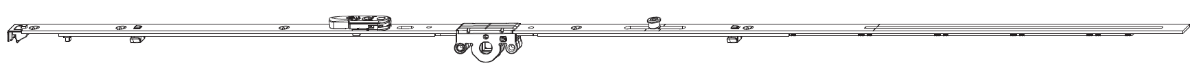 MAICO -  Cremonese MULTI-MATIC anta ribalta antieffrazione altezza maniglia fissa con piedino e dss per ribalta - gr / dim. 2450 - entrata 15 - alt. man. 1050 - lbb/hbb 2201 - 2450