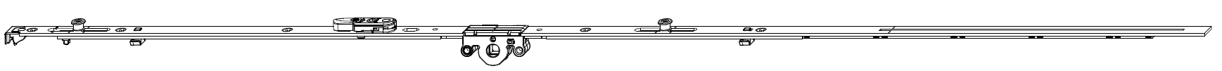 MAICO -  Cremonese MULTI-MATIC anta ribalta antieffrazione altezza maniglia fissa con piedino e dss per ribalta - gr / dim. 1700 - entrata 15 - alt. man. 700 - lbb/hbb 1591 - 1700