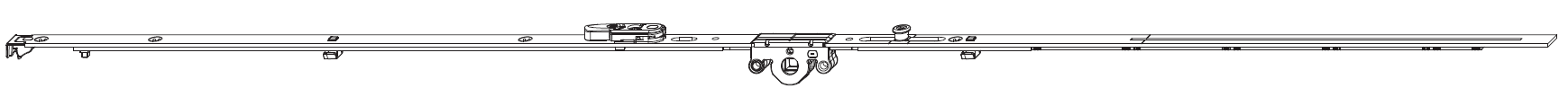 MAICO -  Cremonese MULTI-MATIC anta ribalta antieffrazione altezza maniglia fissa con piedino e dss per ribalta - gr / dim. 1950 - entrata 15 - lbb/hbb 1701-1950