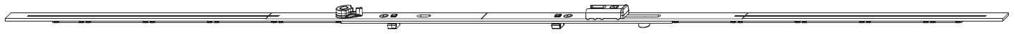 MAICO -  Catenaccio MULTI-MATIC asta a leva altezza maniglia variabile per cava ferramenta - col. ARGENTO - gruppo / dimensioni 1251 - lbb/hbb 801-1251