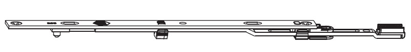 MAICO -  Prolunga MULTI-MATIC frontale antieffrazione per cremonese - dimensioni 497 - hbb 1701 - 1950