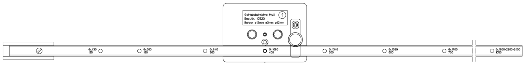 MAICO -  Dima MULTI-MATIC a forare per cremonese asta completa - note DIMA FORATURE PER FORI MARTELLINA MM