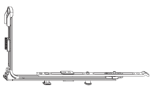 MAICO -  Movimento MULTI-MATIC angolare anta e ribalta antieffrazione corto - lbb 320 - 1800 - hbb 250 - 650