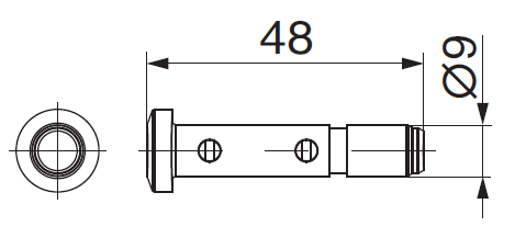 MAICO -  Perno RUSTICO per cardine - col. NERO - note BANDELLA PADOVANA - dimensioni 9