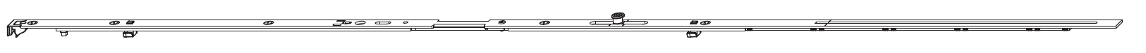 MAICO -  Prolunga RAIL-SYSTEMS antieffrazione per cremonese - dimensioni 2450 - hbb 2201 - 2450