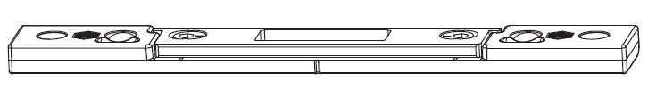 MAICO -  Incontro PROTECT registrabile per catenaccio - col. ARGENTO - frontale 24 - interasse 13 - dim. 180X23X8