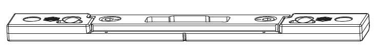 MAICO -  Incontro PROTECT per porta in legno per scrocco - col. ARGENTO - aria 12 - frontale 24 - interasse 13 - dim. 180X23X8