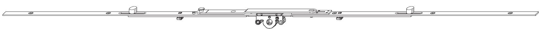 MAICO -  Cremonese MULTI-MATIC per vasistas altezza maniglia variabile con forbice per ribalta premontata - gr / dim. 1700 - entrata 15 - alt. man. CENTRALE - lbb/hbb 1301 - 1700