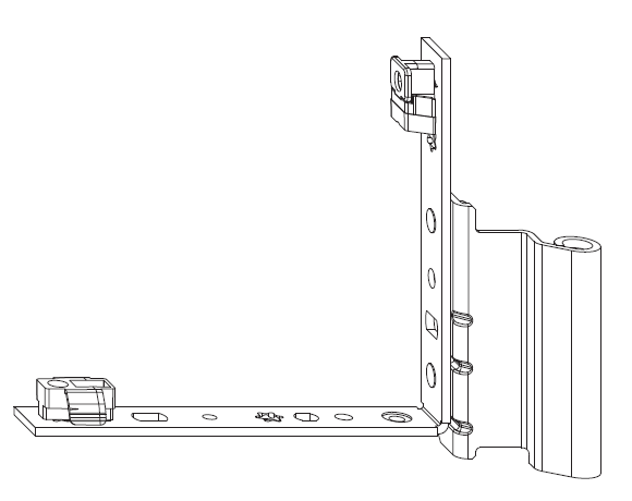 MAICO -  Cerniera MULTI-MATIC angolare anta e ribalta per serramenti in pvc parte anta - aria 12 - battuta 18 - interasse 9 - mano DX - portata (kg) 120