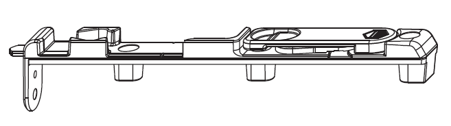 MAICO -  Catenaccio MULTI-MATIC a leva inferiore per cava ferramenta - gruppo / dimensioni 170 - altezza maniglia MM E TREND