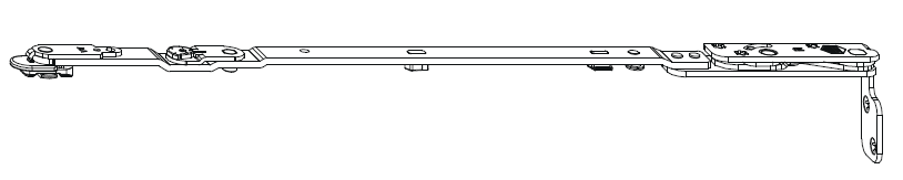 MAICO -  Forbice MULTI-MATIC anta ribalta parte braccio articolazione con cerniera a scomparsa - gruppo / dimensioni 330 - interasse X - 24 - 13 - lbb 370 - 800 - mano SX