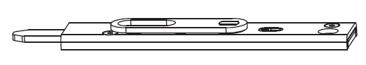 MAICO -  Catenaccio PRO-DOOR superiore dx per seconda anta - col. ARGENTO - frontale DX - lunghezza 560 - aria 12 - canalino U - 6X24X6