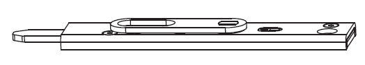 MAICO -  Catenaccio PRO-DOOR sx per seconda anta - col. ARGENTO - lunghezza 120 - aria 12 - canalino U - 6X24X6