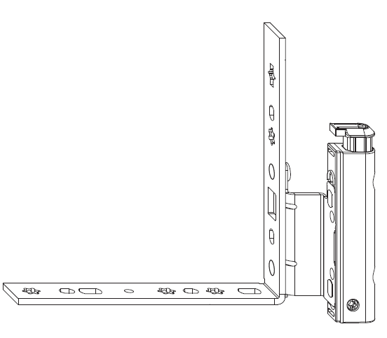 MAICO -  Cerniera MULTI-MATIC angolare anta e ribalta parte anta - aria 12 - battuta 20 - interasse 13 - mano DX - portata (kg) 130