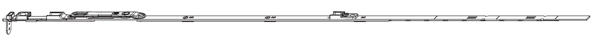 MAICO -  Catenaccio MULTI-MATIC asta a leva altezza maniglia fissa euronut - gr / dim. 1700 - lbb/hbb 1591 - 1700 - alt. man. 500
