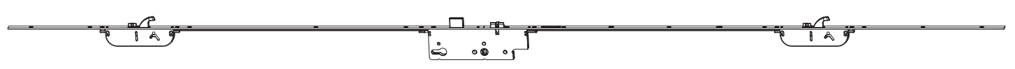 MAICO -  Serratura Multipunto PROTECT automatica con scrocco catenaccio 2 ganci - entrata 55 - h min - max 1.950 - 2.200 - frontale 16 - interasse 85