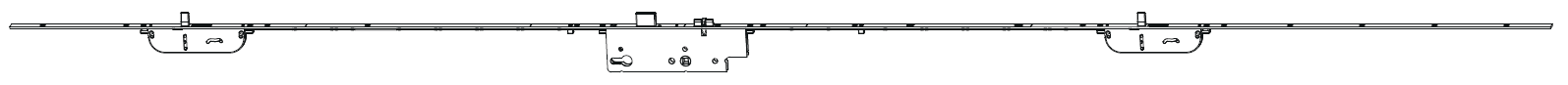 MAICO -  Serratura Multipunto PROTECT meccanica con scrocco catenaccio 2 punzoni - h min - max 1950 - 2400 - entrata 50 - frontale 16 - interasse 85