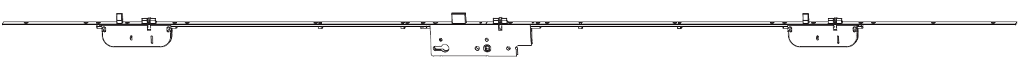 MAICO -  Serratura Multipunto PROTECT automatica con scrocco catenaccio 2 scrocchi-punzoni - entrata 45 - h min - max 1950 - 2200 - frontale 16 - interasse 85