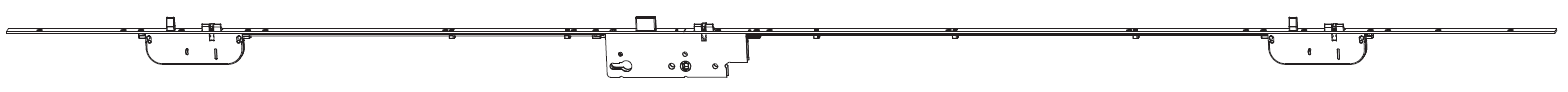 MAICO -  Serratura Multipunto PROTECT automatica con scrocco catenaccio 2 scrocchi-punzoni - entrata 45 - h min - max 2200 - 2400 - frontale 16 - interasse 85