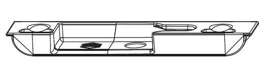 MAICO -  Incontro RAIL-SYSTEMS fisso antieffrazione per nottolino - col. ARGENTO - aria 4 - interasse 13 - dim. 90X22X8 - mano DX