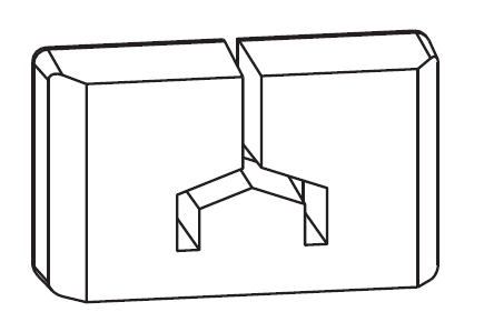 MAICO -  Tampone RAIL-SYSTEMS termico binario basso - col. ARGENTO - note UNIVERSALE - dimensioni L42